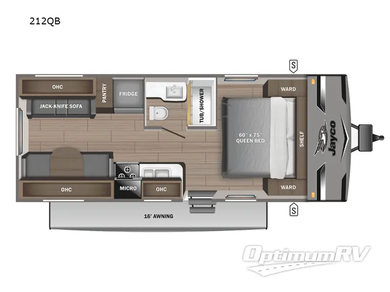 2023 Jayco Jay Flight 212QB Floorplan Photo