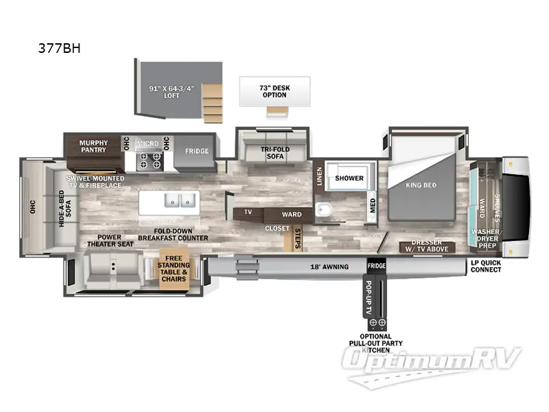 2023 Forest River Cedar Creek 377BH Floorplan Photo