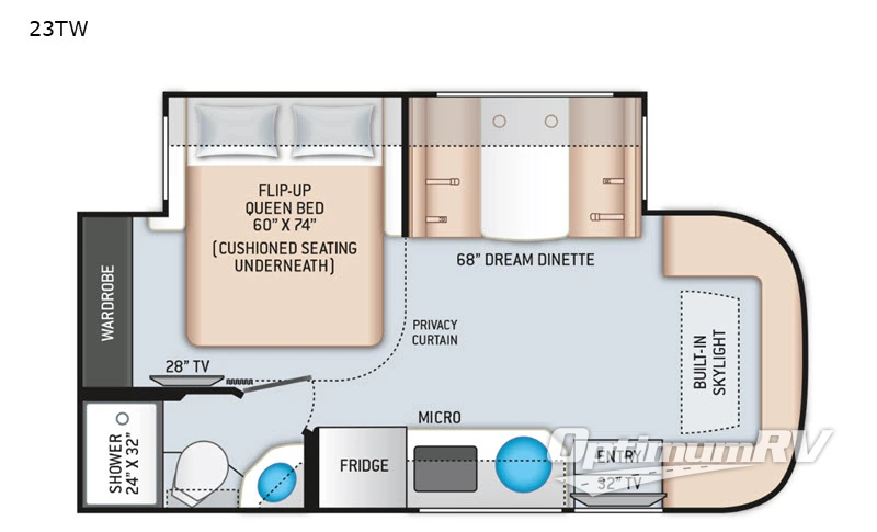 2021 Thor Gemini 23TW RV Floorplan Photo