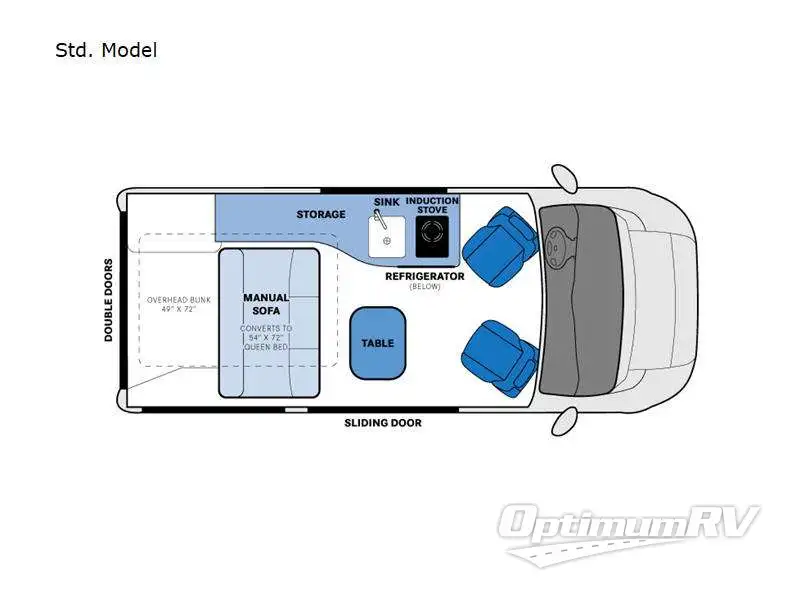 2023 Pleasure-Way Tofino Std. Model Floorplan Photo