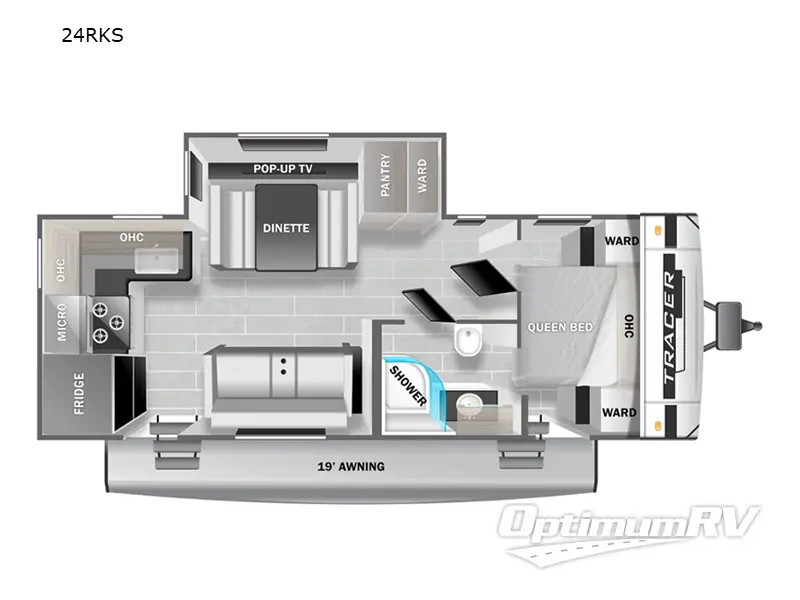 2022 Prime Time Tracer 24RKS Floorplan Photo