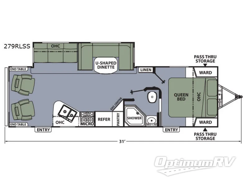 2017 Coachmen Apex Ultra-Lite 279RLSS Floorplan Photo