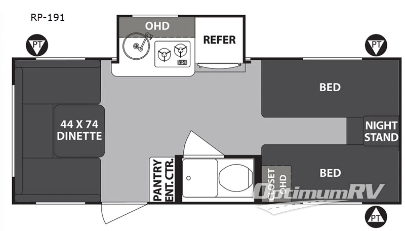 2019 Forest River R Pod RP-191 Floorplan Photo