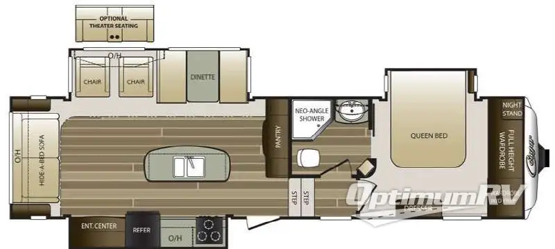 2015 Keystone Cougar 303RLS Floorplan Photo