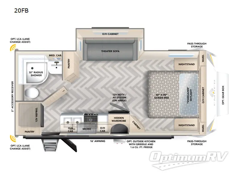 2023 Ember Touring Edition 20FB RV Floorplan Photo