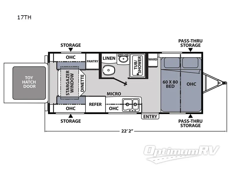2022 Coachmen Apex Nano 17TH Floorplan Photo