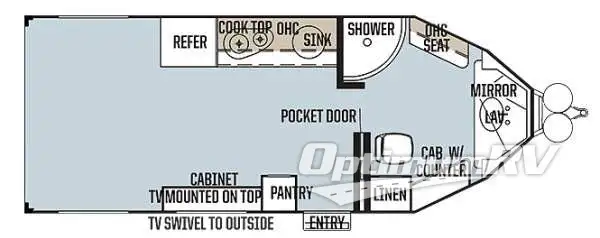 2014 Forest River Work and Play 21VFB Floorplan Photo