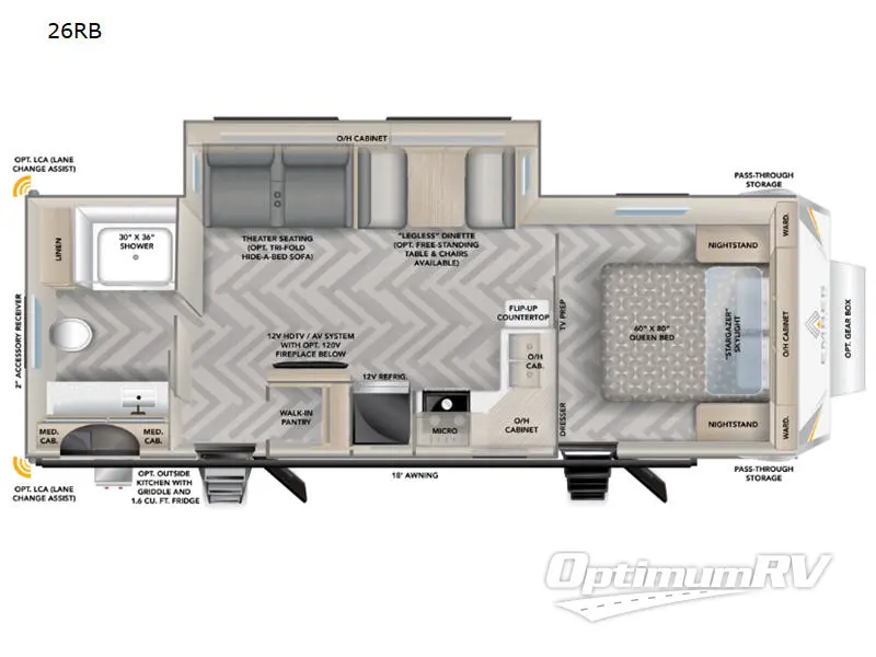 2023 Ember Touring Edition 26RB RV Floorplan Photo