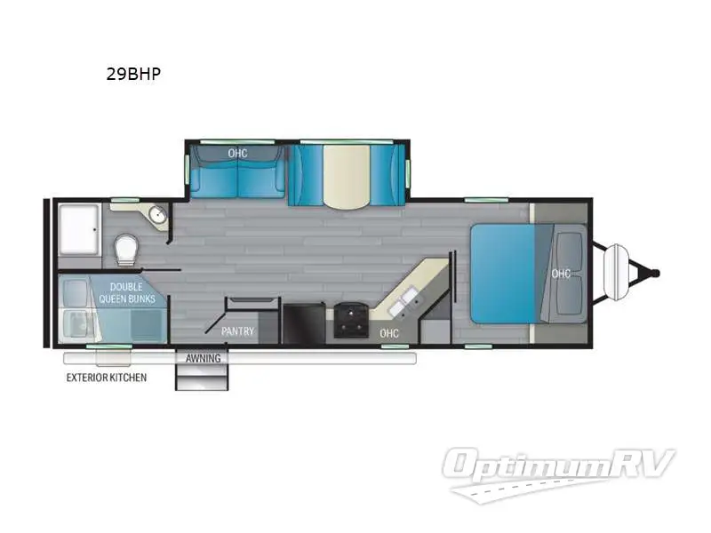 2022 Heartland North Trail 29BHP RV Floorplan Photo