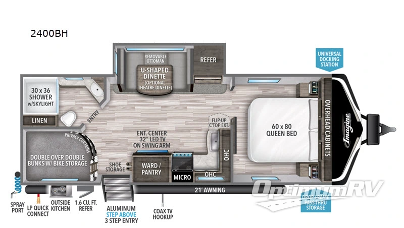 2020 Grand Design Imagine 2400BH Floorplan Photo