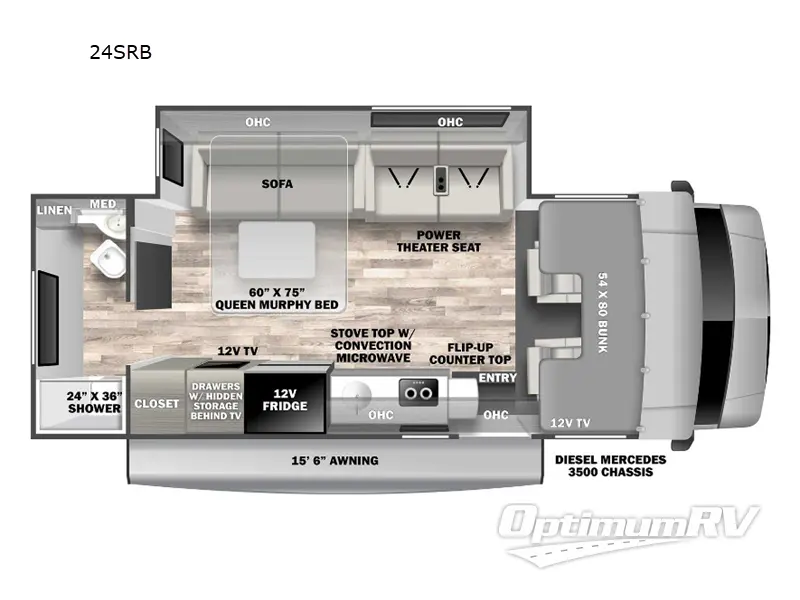 2024 Forest River Solera 24SRB Floorplan Photo