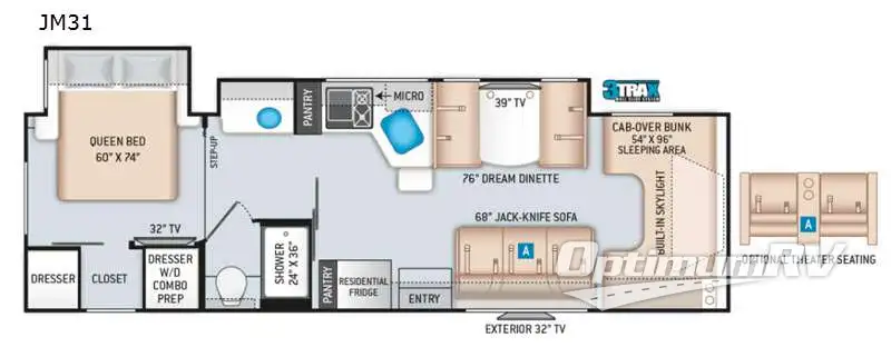 2021 Thor Quantum JM31 Floorplan Photo