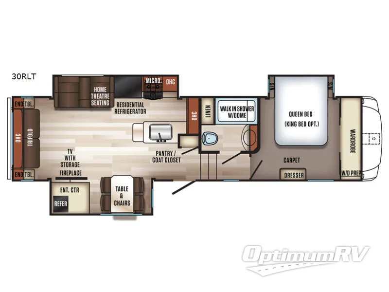 2018 Forest River Sabre 30RLT Floorplan Photo