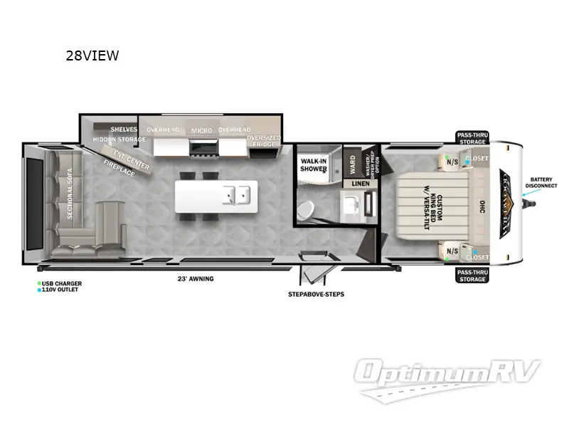 2024 Forest River Wildwood 28VIEW Floorplan Photo