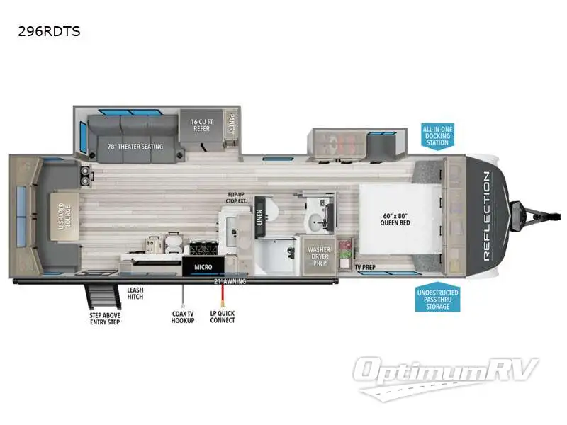 2025 Grand Design Reflection 296RDTS Floorplan Photo