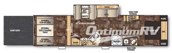 2014 Forest River Cherokee Wolf Pack Sport 315WP Floorplan Photo