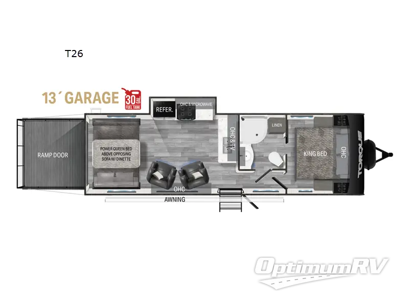 2023 Heartland Torque T26 RV Floorplan Photo