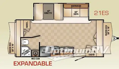 2012 R-Vision Trail Sport TS21ES RV Floorplan Photo