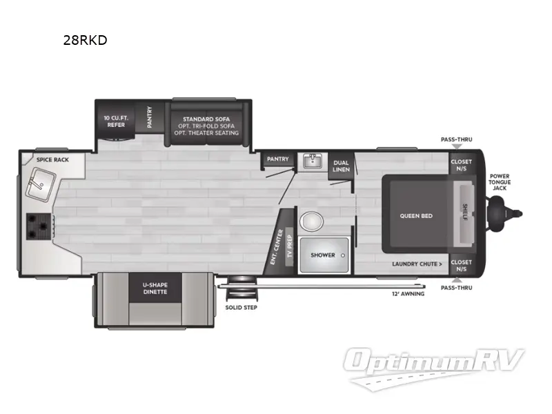 2024 Keystone Hideout 28RKD RV Floorplan Photo