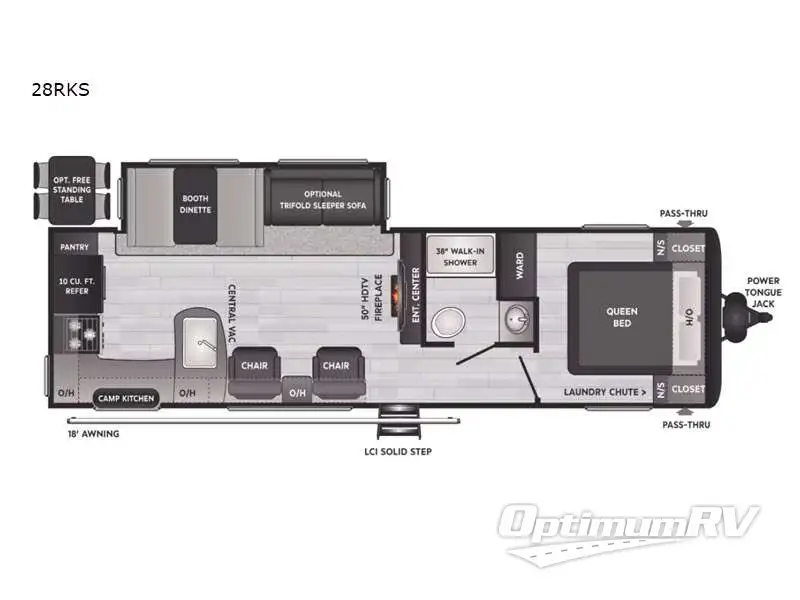 2023 Keystone Hideout 28RKS Floorplan Photo