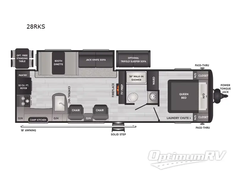 2023 Keystone Hideout 28RKS Floorplan Photo
