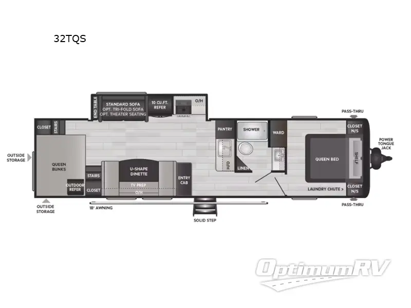 2024 Keystone Hideout 32TQS Floorplan Photo