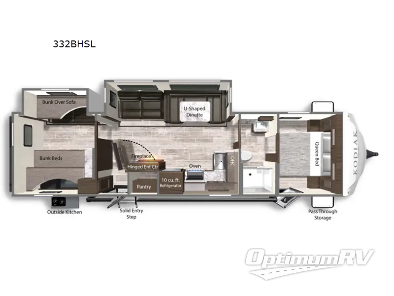2023 Dutchmen Kodiak Ultra-Lite 332BHSL Floorplan Photo