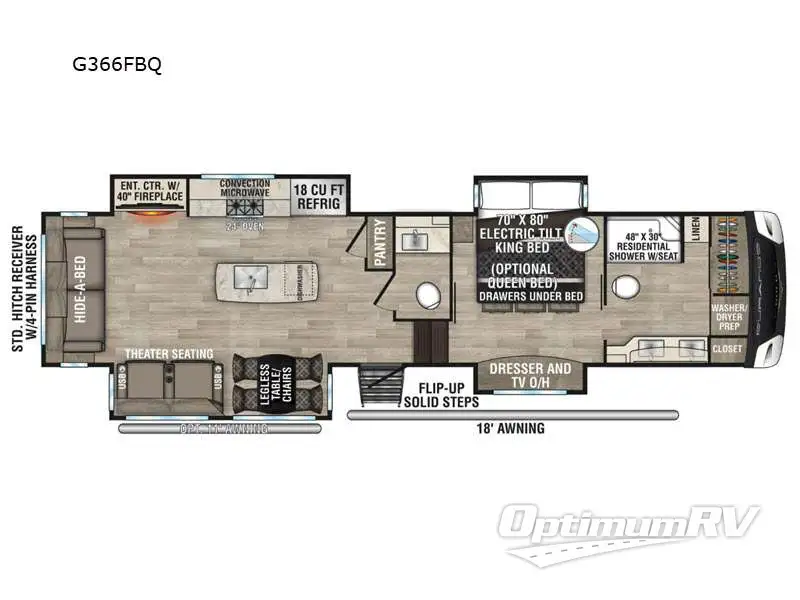 2024 KZ Durango Gold G366FBQ Floorplan Photo