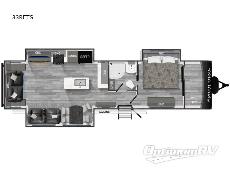 2024 Heartland North Trail 33RETS RV Floorplan Photo