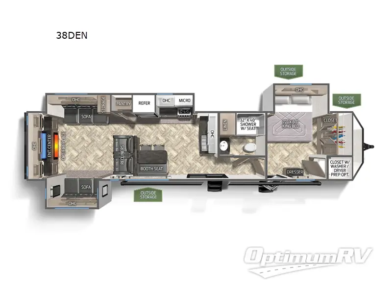 2024 Palomino Puma Destination 38DEN Floorplan Photo