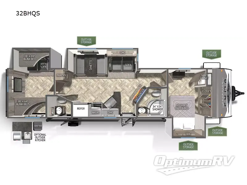 2024 Palomino Puma 32BHQS Floorplan Photo