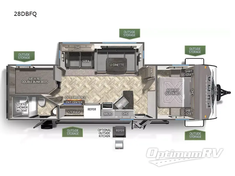 2024 Palomino Puma 28DBFQ Floorplan Photo