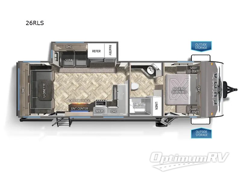 2023 Palomino Puma 26RLS RV Floorplan Photo