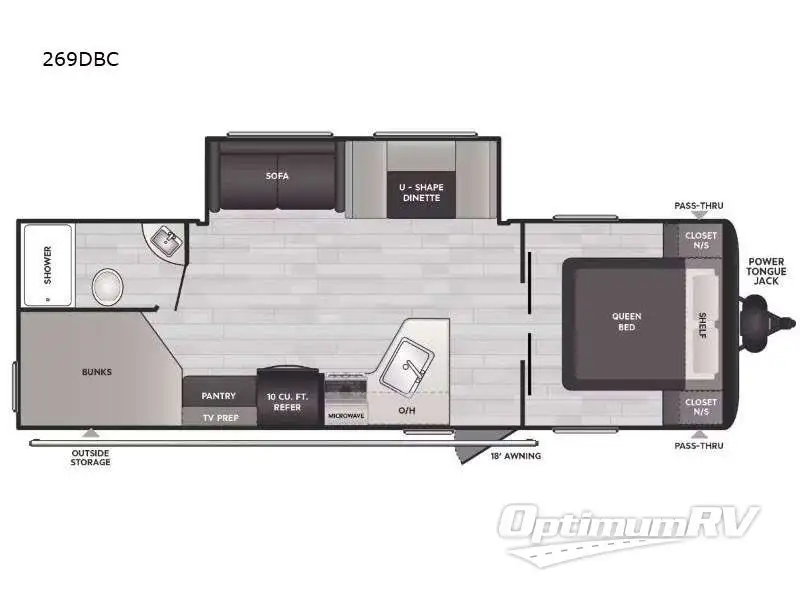 2025 Keystone Springdale Classic 269DBC Floorplan Photo