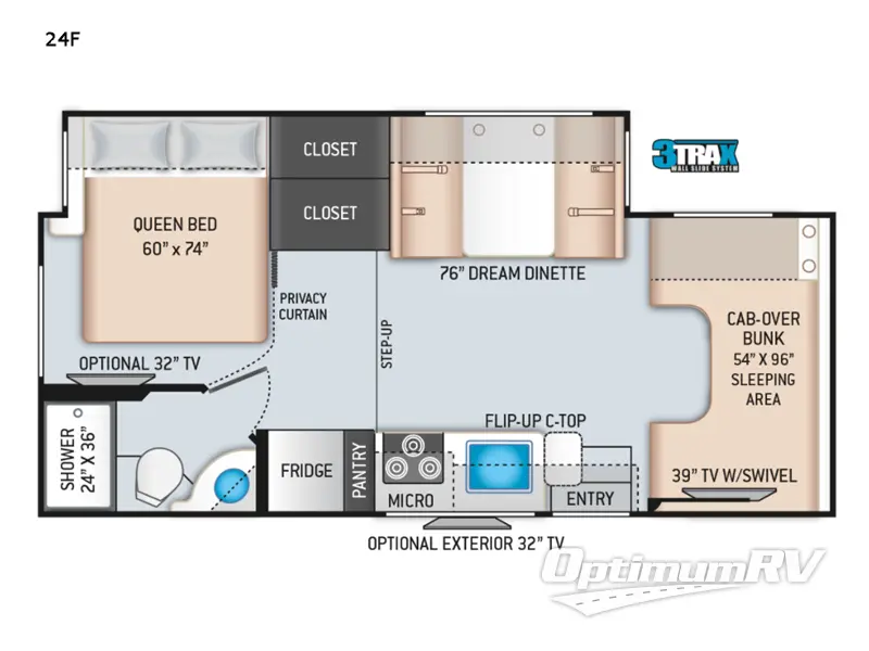 2022 Thor Chateau 24F RV Floorplan Photo