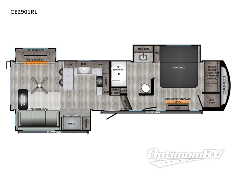 2022 CrossRoads Cameo CE2901RL Floorplan Photo