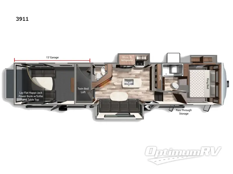 2022 Dutchmen Triton 3911 RV Floorplan Photo