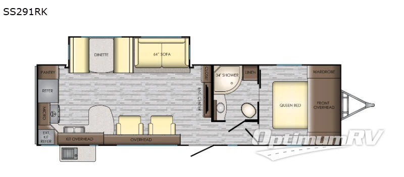 2019 CrossRoads Sunset Trail Super Lite SS291RK Floorplan Photo