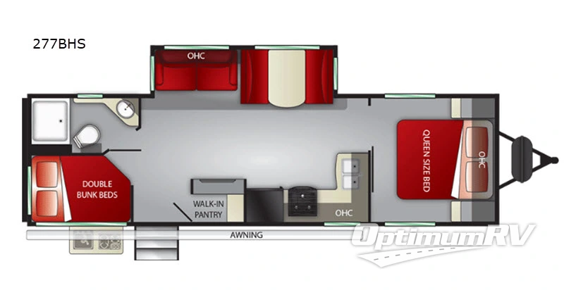 2020 Cruiser Shadow Cruiser 277BHS RV Floorplan Photo