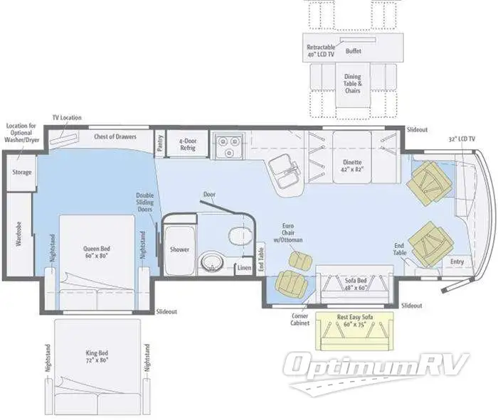 2011 Winnebago Journey Express 34Y Floorplan Photo