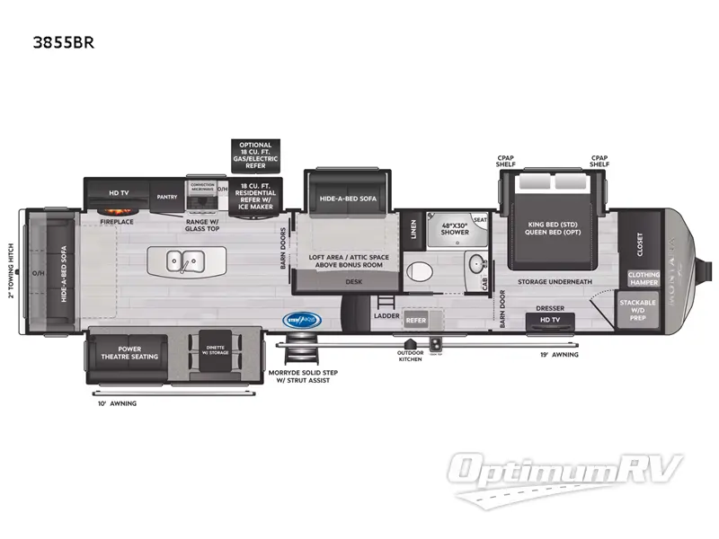 2022 Keystone Montana 3855BR Floorplan Photo