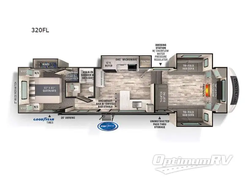2021 Forest River Impression 320FL Floorplan Photo