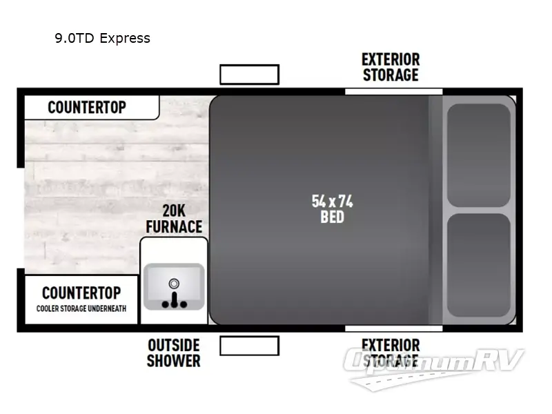 2023 Coachmen Clipper Camping Trailers 9.0TD Express Floorplan Photo