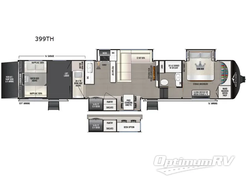 2025 East To West Takoda 399TH Floorplan Photo