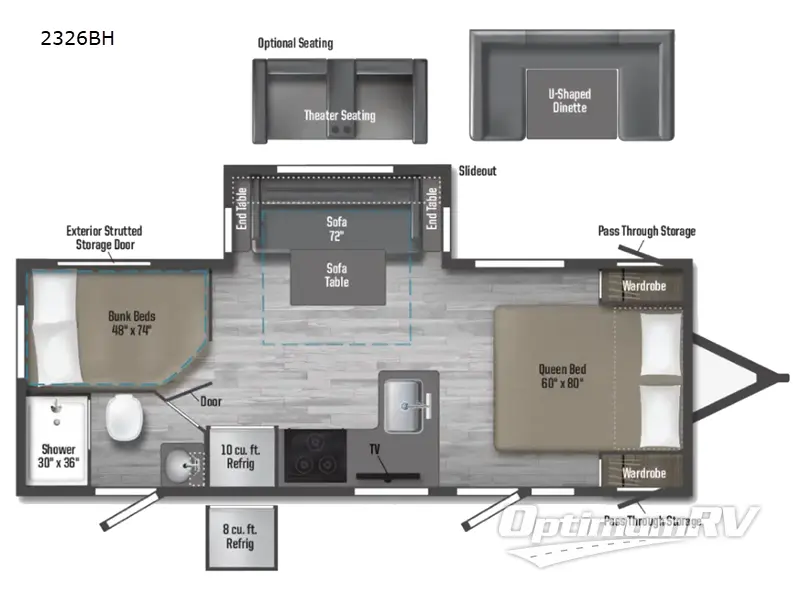 2025 Winnebago Minnie 2326BH Floorplan Photo