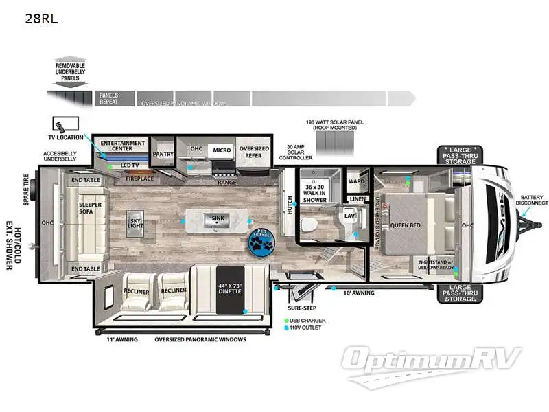 2023 Forest River Vibe 28RL RV Floorplan Photo