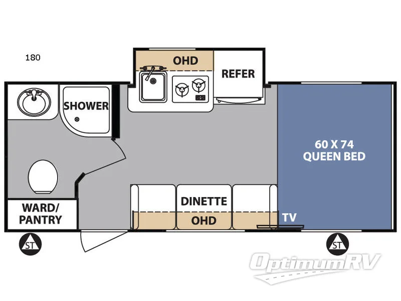 2017 Forest River R Pod RP-180 Floorplan Photo