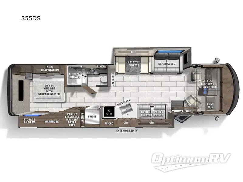 2023 Coachmen Encore 355DS Floorplan Photo