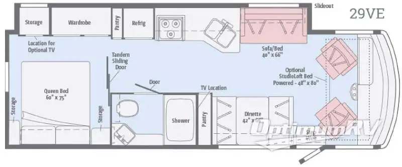 2017 Itasca Sunstar 29VE Floorplan Photo