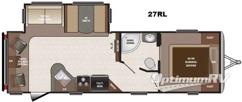 2016 Keystone Sprinter Campfire Edition 27RL RV Floorplan Photo